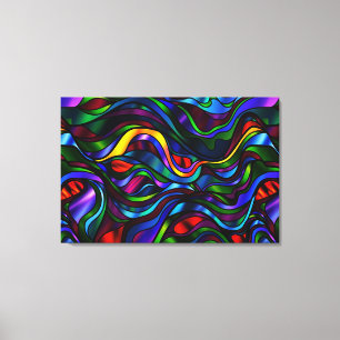 Psychedelisch festes Glas Abstrakt Leinwanddruck