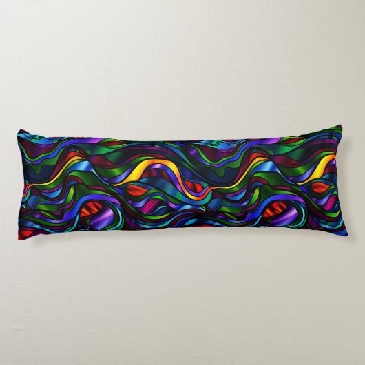 Psychedelisch festes Glas Abstrakt Seitenschläferkissen (Rückseite)