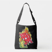 Psychedelisch flammendes Mushroom Illustration Art