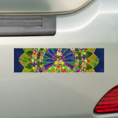 Psychedelisch Floral Kaleidoskop Friedenszeichen Autoaufkleber (Auf Auto)