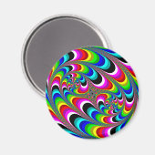 Psychedelisch - Fraktal Magnet (Vorderseite/Rückseite)