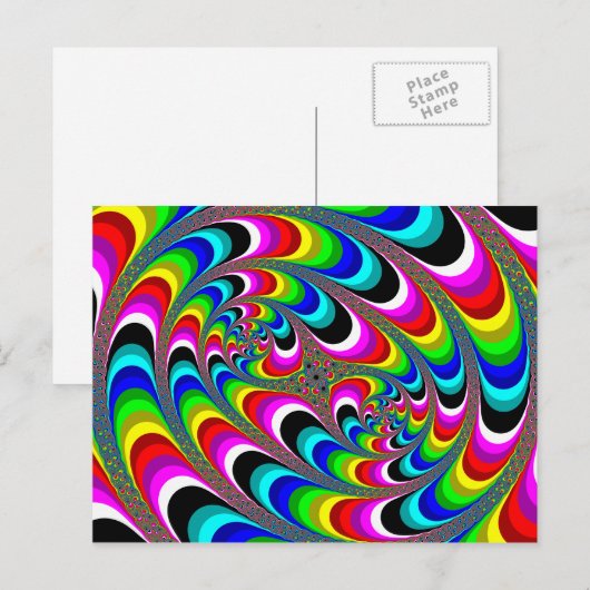 Psychedelisch - Fraktal Postcard Postkarte (Vorne/Hinten)