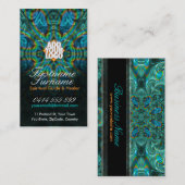 Psychedelisch Fraktal Spirit w/Logo Business Cards Visitenkarte (Vorne/Hinten)