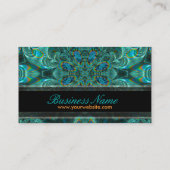 Psychedelisch Fraktal Spirit w/Logo Business Cards Visitenkarte (Rückseite)