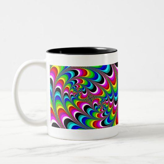Psychedelisch - Fraktal Zweifarbige Tasse (Links)