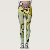 Psychedelisch für Meditationsmuster mit Mod lila Leggings (Vorderseite)
