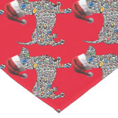 Psychedelisch-Gepard-Dackel-Sankt Kurzer Tischläufer (Ecke)