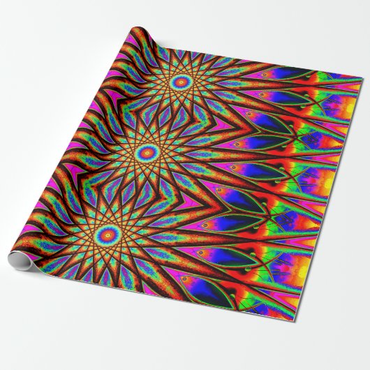 psychedelisch geschenkpapier (Ungerollt)