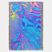 Psychedelisch gestreiftes Zebra: Neon Fluorescent  Decke (Vorderseite Vertikal)