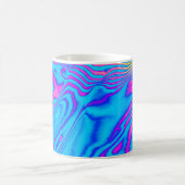 Psychedelisch gestreiftes Zebra: Neon Fluorescent Kaffeetasse (Mittel)