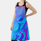 Psychedelisch gestreiftes Zebra: Neon Fluorescent  Schürze (InSitu)