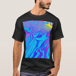 Psychedelisch gestreiftes Zebra: Neon Fluorescent  T-Shirt
