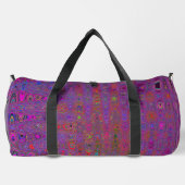 Psychedelisch Groovy Magenta Retro AtomWaves Duffle Bag (Rückseite)