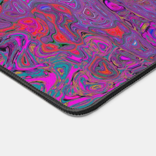 Psychedelisch Groovy Magenta Retro AtomWaves Schreibtischunterlage (Ecke)