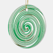 Psychedelisch-grünes Pinwheel-Design Keramikornament (Links)