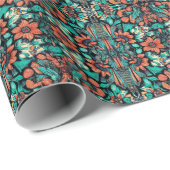 Psychedelisch-hawaiisch Geschenkpapier (Rolleneckpunkt)