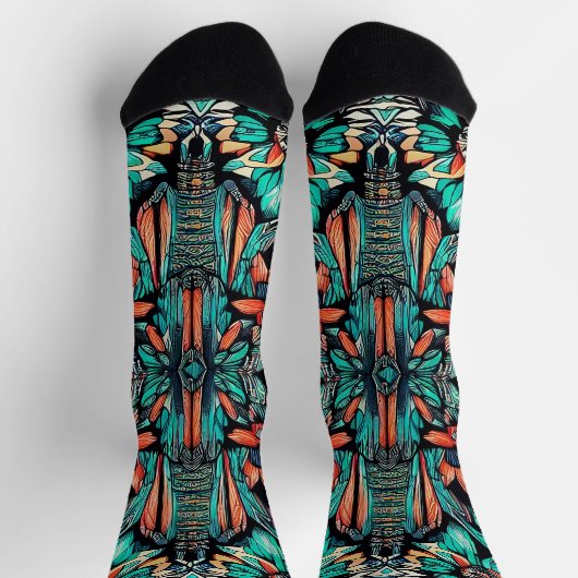 Psychedelisch-hawaiisch Socken (Oben)