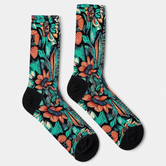 Psychedelisch-hawaiisch Socken (Rechts)