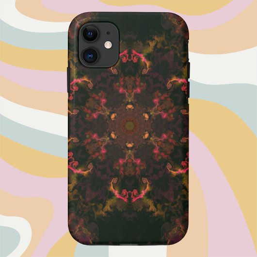 Psychedelisch Hippie Black Red und Orange Case-Mate iPhone Hülle