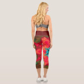 Psychedelisch Hippie Blau und Rote Leggings (Rückseite)