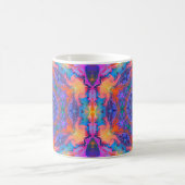 Psychedelisch Hippie Blue Orange und Pink Kaffeetasse (Mittel)