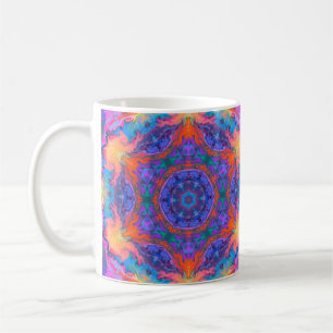 Psychedelisch Hippie Blue Orange und Pink Kaffeetasse
