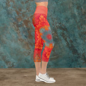 Psychedelisch Hippie Blue Orange und Rote Leggings