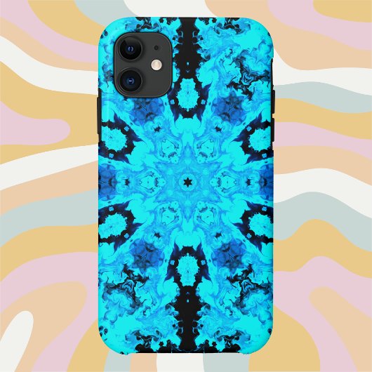 Psychedelisch Hippie Blue und Black Case-Mate iPhone Hülle