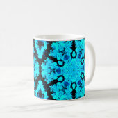 Psychedelisch Hippie Blue und Black Kaffeetasse (VorderseiteRechts)