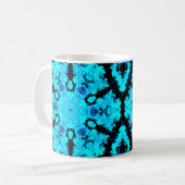 Psychedelisch Hippie Blue und Black Kaffeetasse (Vorderseite Links)