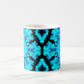 Psychedelisch Hippie Blue und Black Kaffeetasse (Mittel)