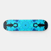 Psychedelisch Hippie Blue und Black Skateboard (Horizontal)