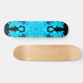 Psychedelisch Hippie Blue und Black Skateboard (Horizontal)
