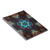 Psychedelisch Hippie Blume Blau Rot und Gelb Notizblock (Rechte Seite)