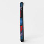 Psychedelisch Hippie Blume Blau und Rot Case-Mate iPhone Hülle (Hinten/Links)