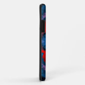 Psychedelisch Hippie Blume Blau und Rot Case-Mate iPhone Hülle (Hinten/Rechts)