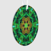 Psychedelisch Hippie Blume Orange und Green Ornament (Vorderseite)