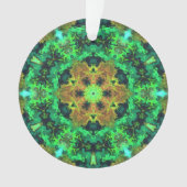 Psychedelisch Hippie Blume Orange und Green Ornament (Vorderseite)