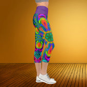 Psychedelisch Hippie Blume Rainbow Leggings