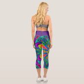 Psychedelisch Hippie Blume Rainbow Leggings (Rückseite)