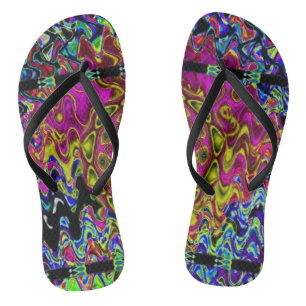 Psychedelisch Hippie Flip Flops Badesandalen