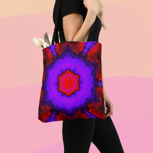 Psychedelisch Hippie Lila und rot Tasche