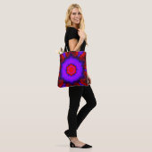 Psychedelisch Hippie Lila und rot Tasche (Am Model)