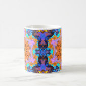 Psychedelisch Hippie Orange Blue und Gelb Kaffeetasse (Mittel)