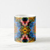 Psychedelisch Hippie Orange Blue und Gelb Kaffeetasse (Mittel)