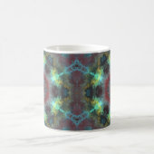 Psychedelisch Hippie Red Blue und Gelb Kaffeetasse (Mittel)