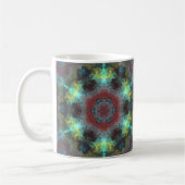 Psychedelisch Hippie Red Blue und Gelb Kaffeetasse (Links)