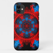 Psychedelisch Hippie Red und Blue Case-Mate iPhone Hülle (Rückseite)