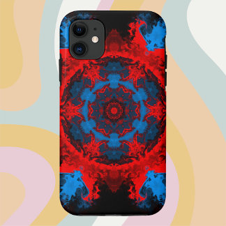 Psychedelisch Hippie Red und Blue Case-Mate iPhone Hülle