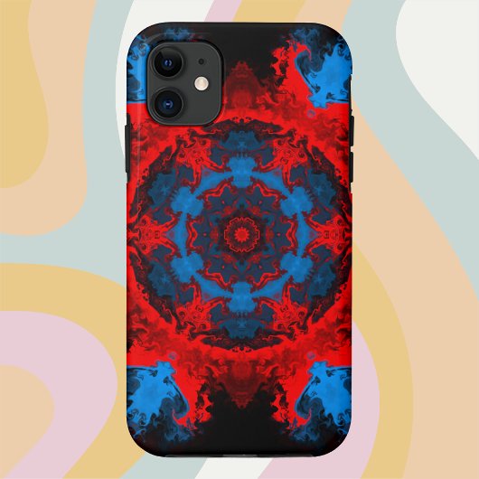 Psychedelisch Hippie Red und Blue Case-Mate iPhone Hülle